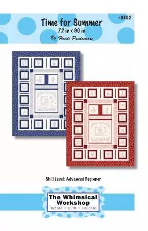Time for Summer Panel Quilt Pattern by Whimsical Workshop 72 inch by 90 inch