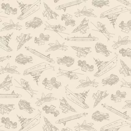 Timeless Treasure 42" Cotton Path to Freedom by Combat Quilter Ecru Military Convoy CD3918-ECRU cream