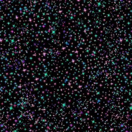 Timeless Treasure Black Stars C7951-BLK^