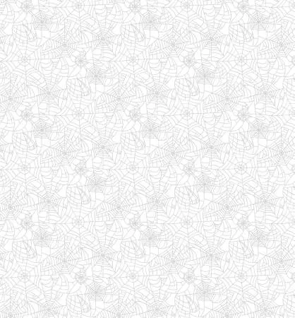 Timeless Treasures 42" Cotton Whiteout White Spider Webs HUE-C3914 white on white
