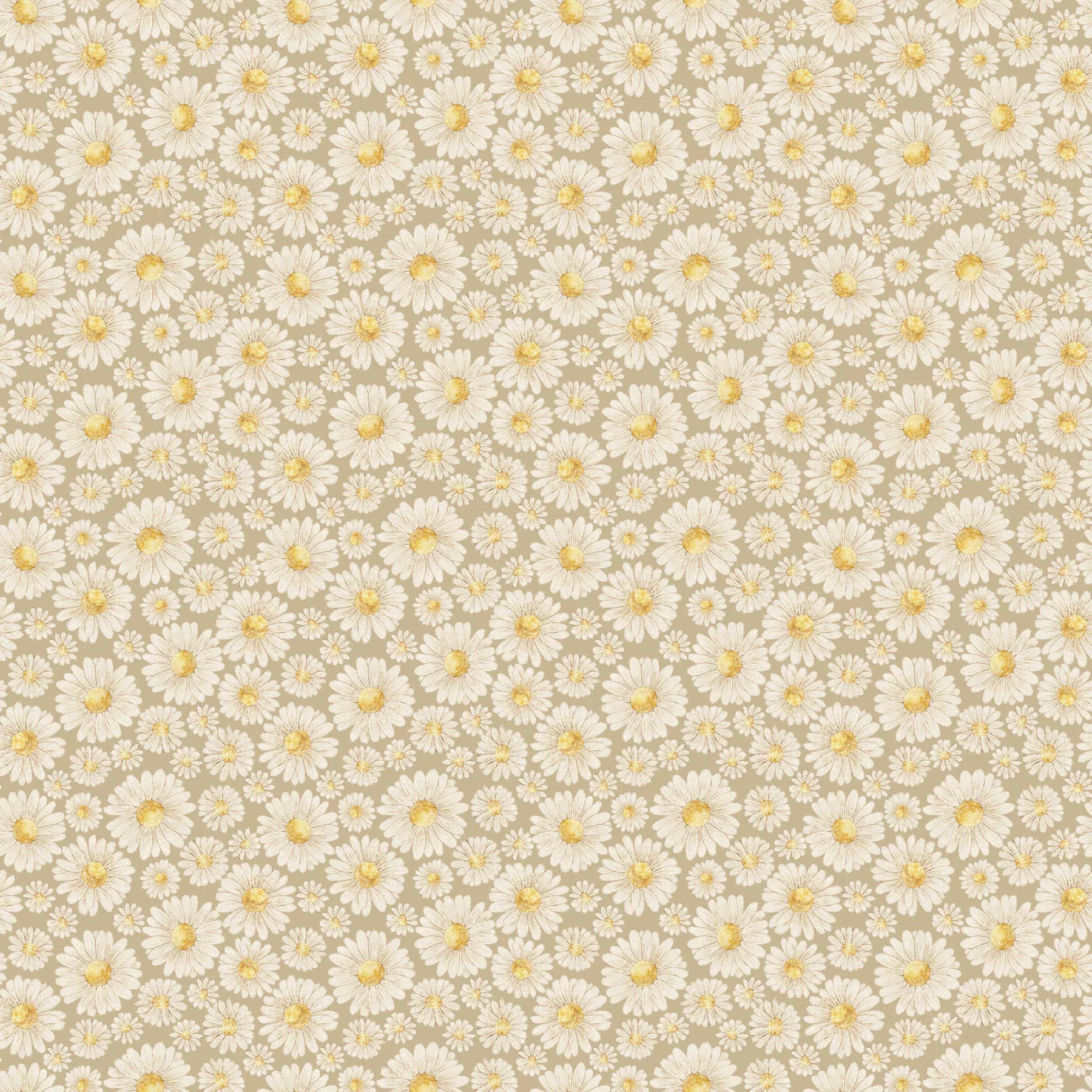 Tiny Waddles Daisies on Green