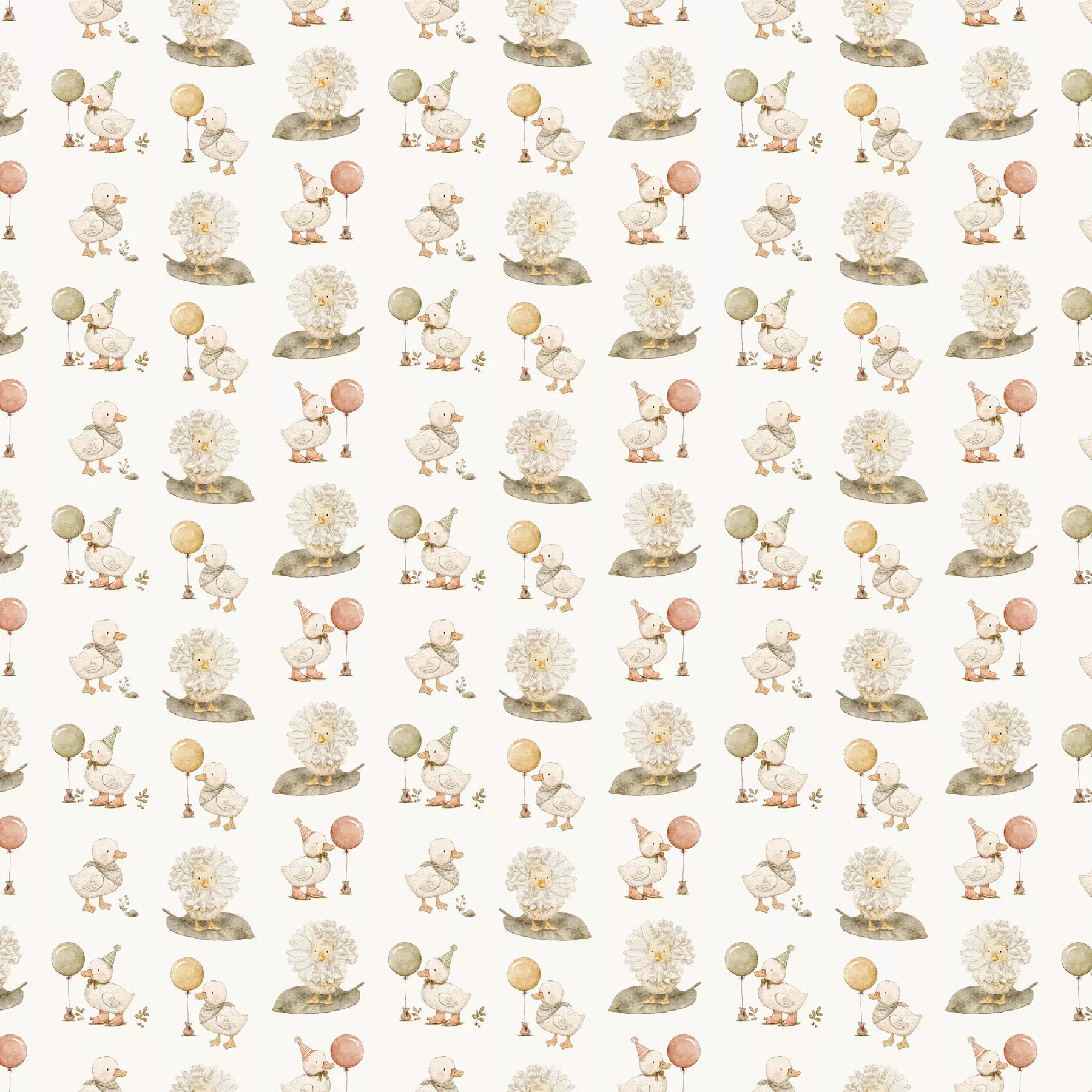 Tiny Waddles Ducks on Cream