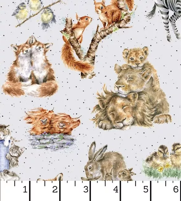 Together is Better - One Way Packed Animals Soft Grey