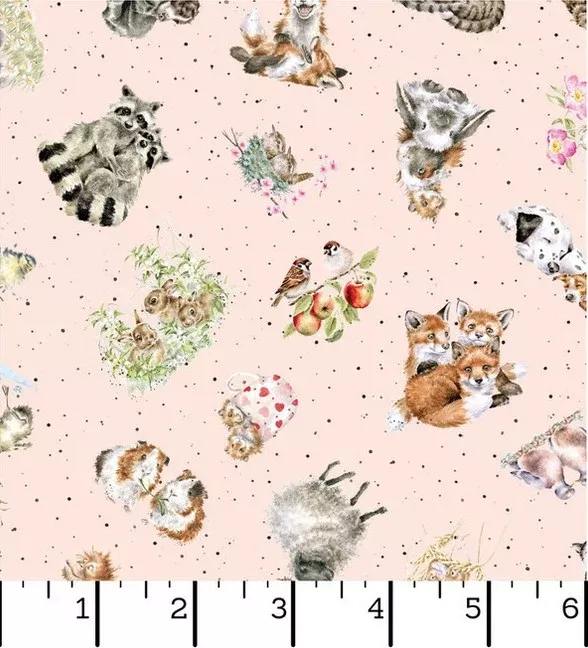 Together is Better - Tossed Animals Pale Pink