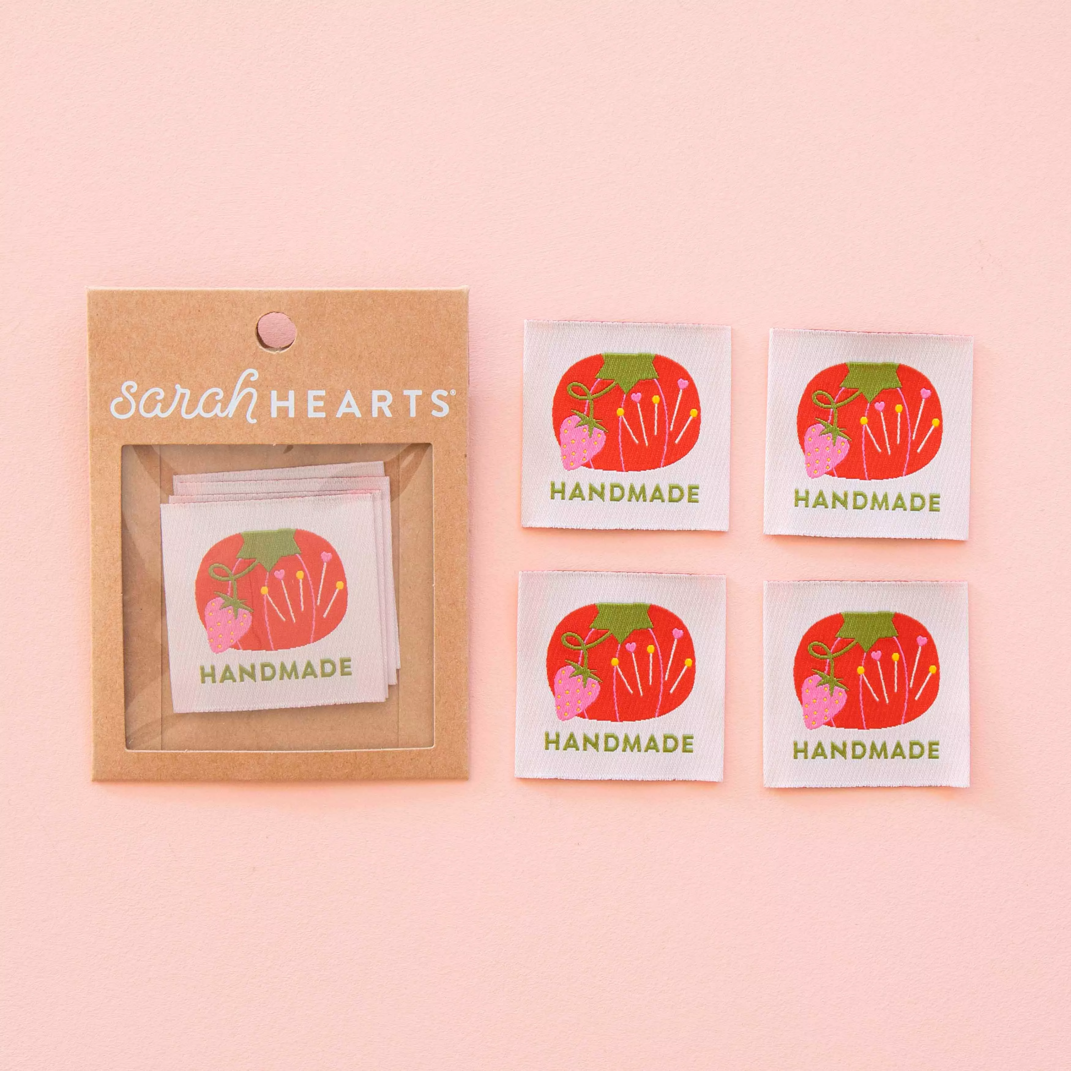 Tomato Pin Cushion Handmade Large Sewing Labels