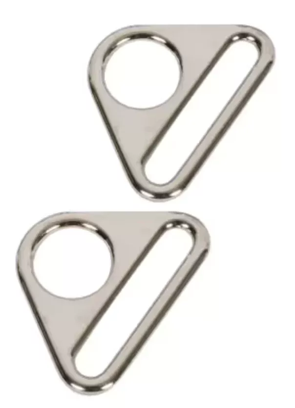 Triangle Ring Flat 1-1/2in Nickel Set of Two