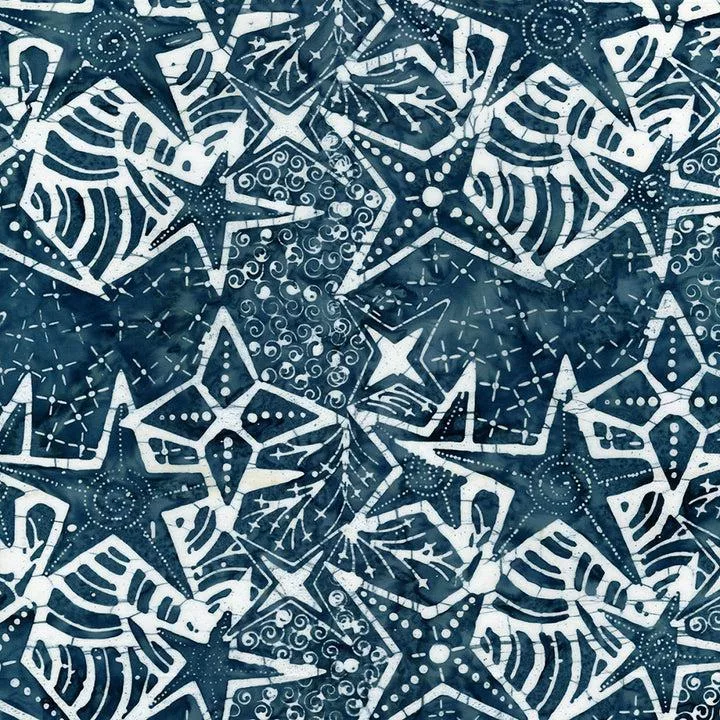 TT Tonga Honor Batiks B1227-BLUE - Cotton Fabric