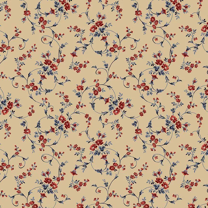 TT Victory Garden - CD2111-BEIGE - Cotton Fabric