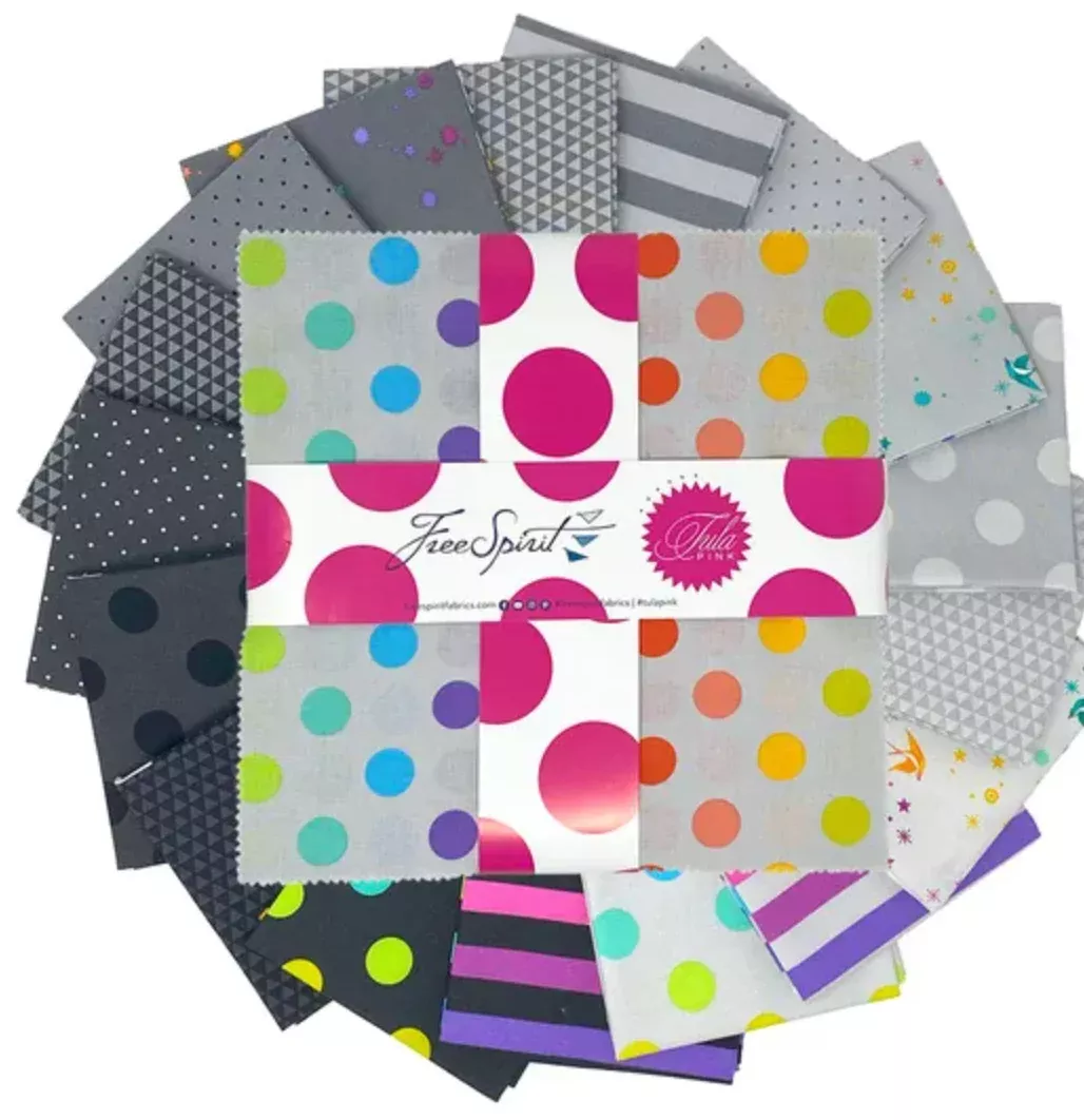 Tula Pink-Graywork-10" Squares-42 pcs