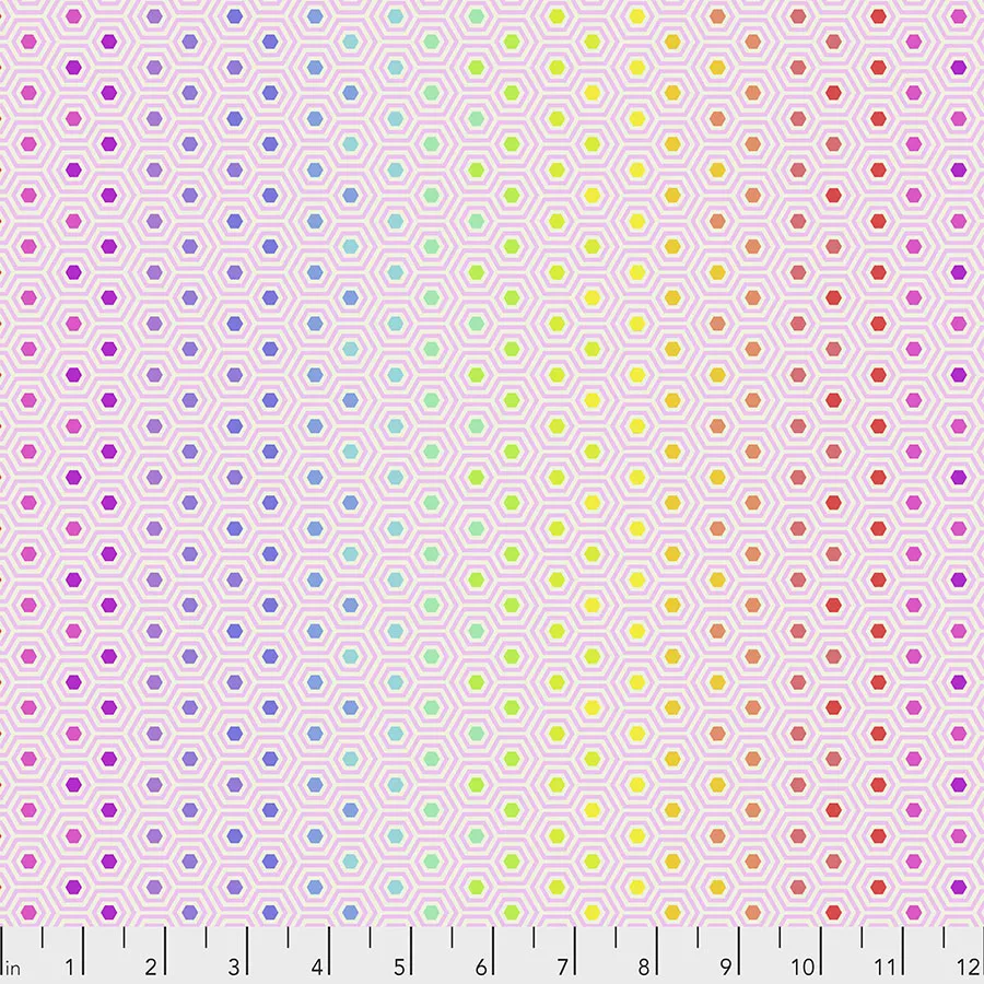 Tula Pink Hexy Rainbow Shell