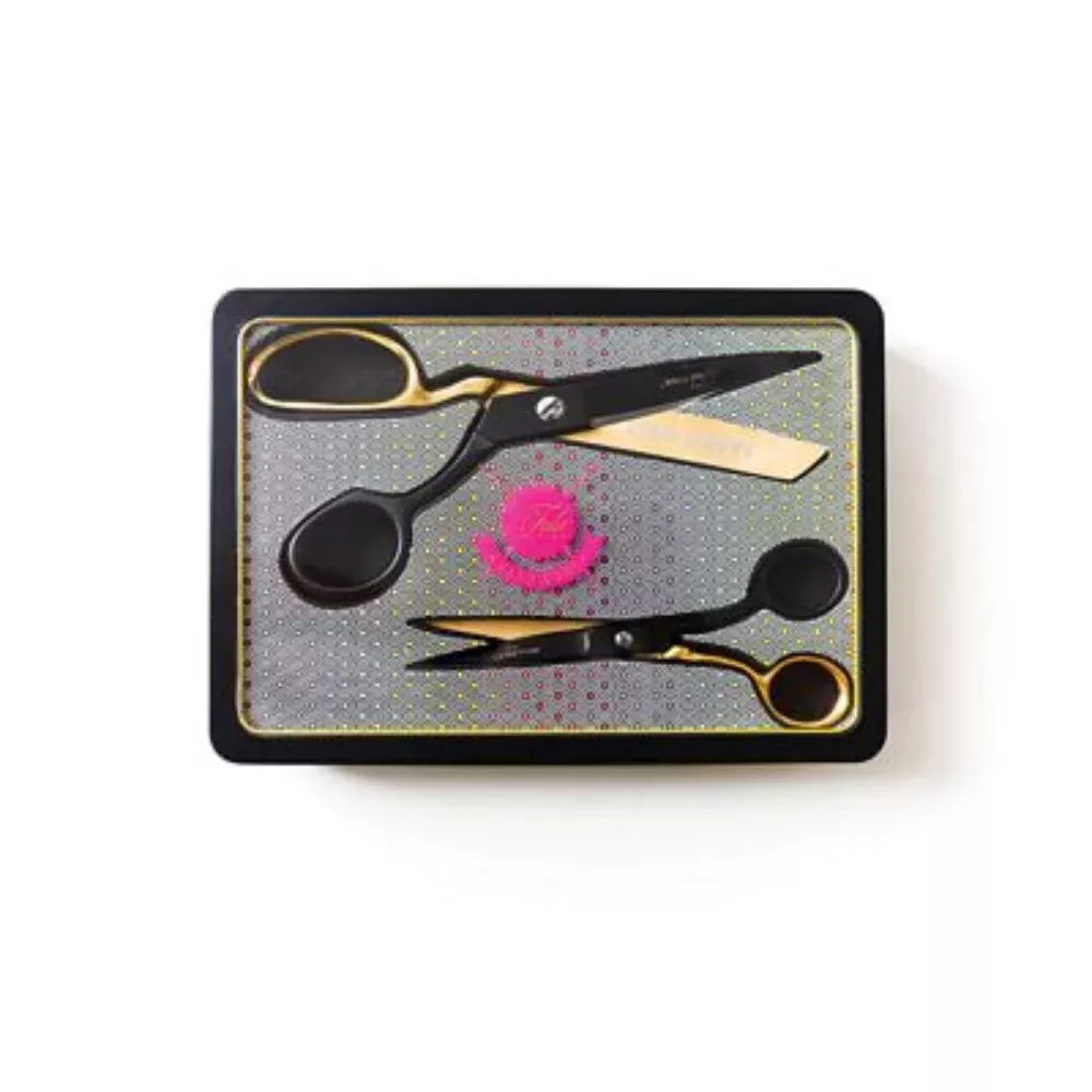 Tula Pink | Limited Edition Black & Gold Scissor Tin