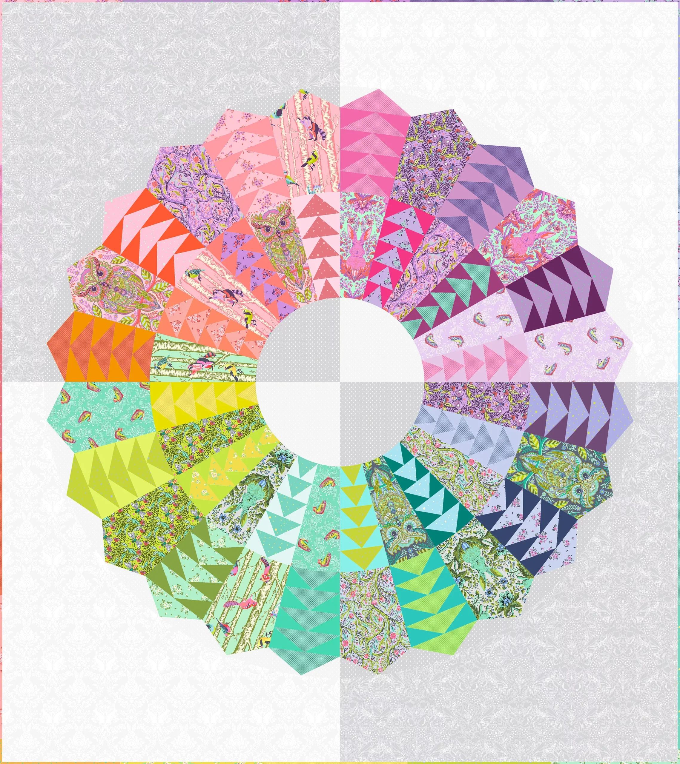 Tula Pink - Moonlit Menagerie Quilt KitFull Moon Forest 2
