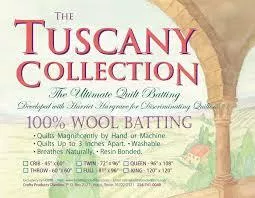 Tuscany Wool King Batting - 120 X 120 - HBTW120