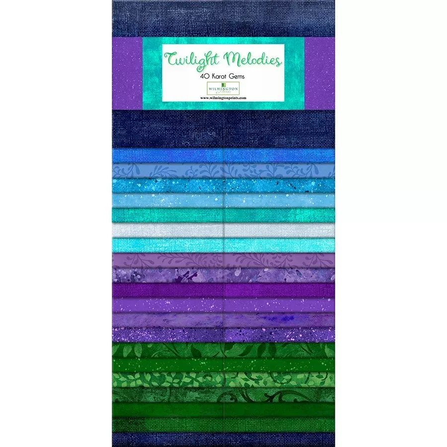 Twilight Melodies 40 Karat Gems 2.5" Strips by Wilmington