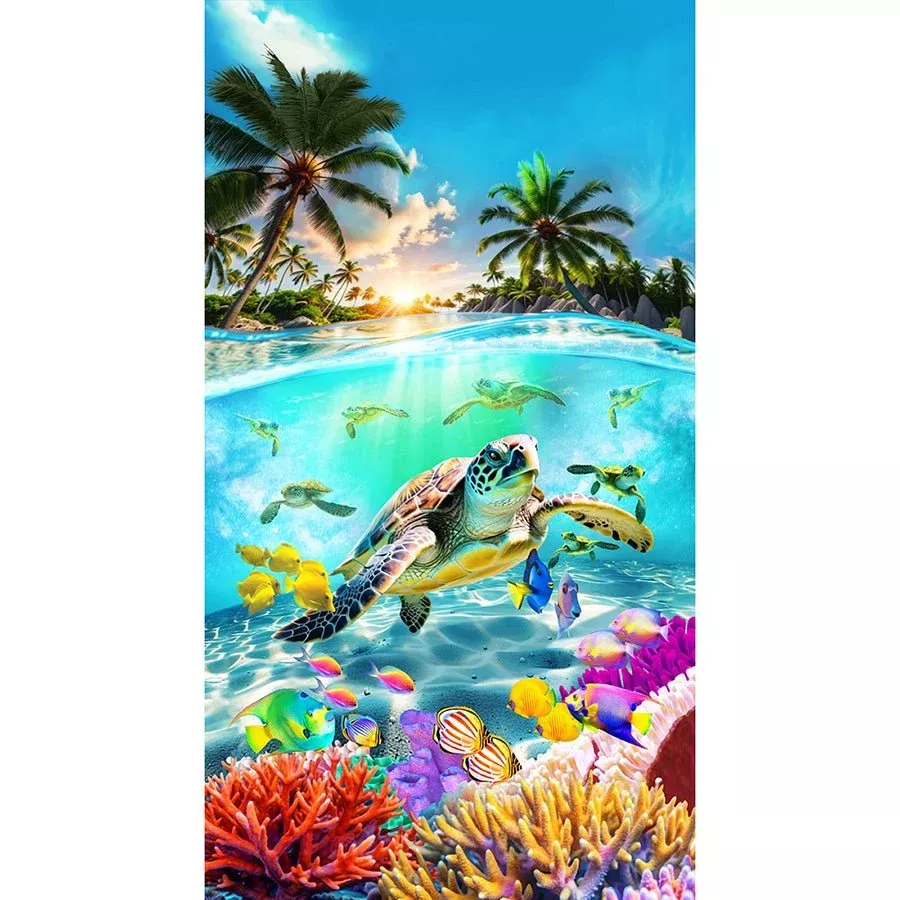 Underwater Paradise 24" Sea Life Panel Multi