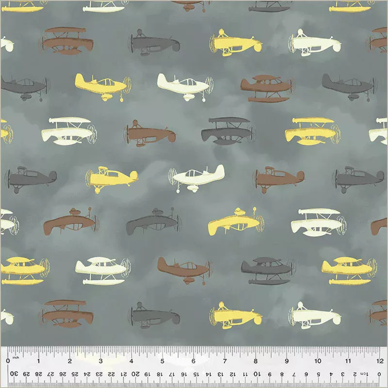 Up Up and Awoof - Fog Gray - 54309-6 by Windham Fabrics
