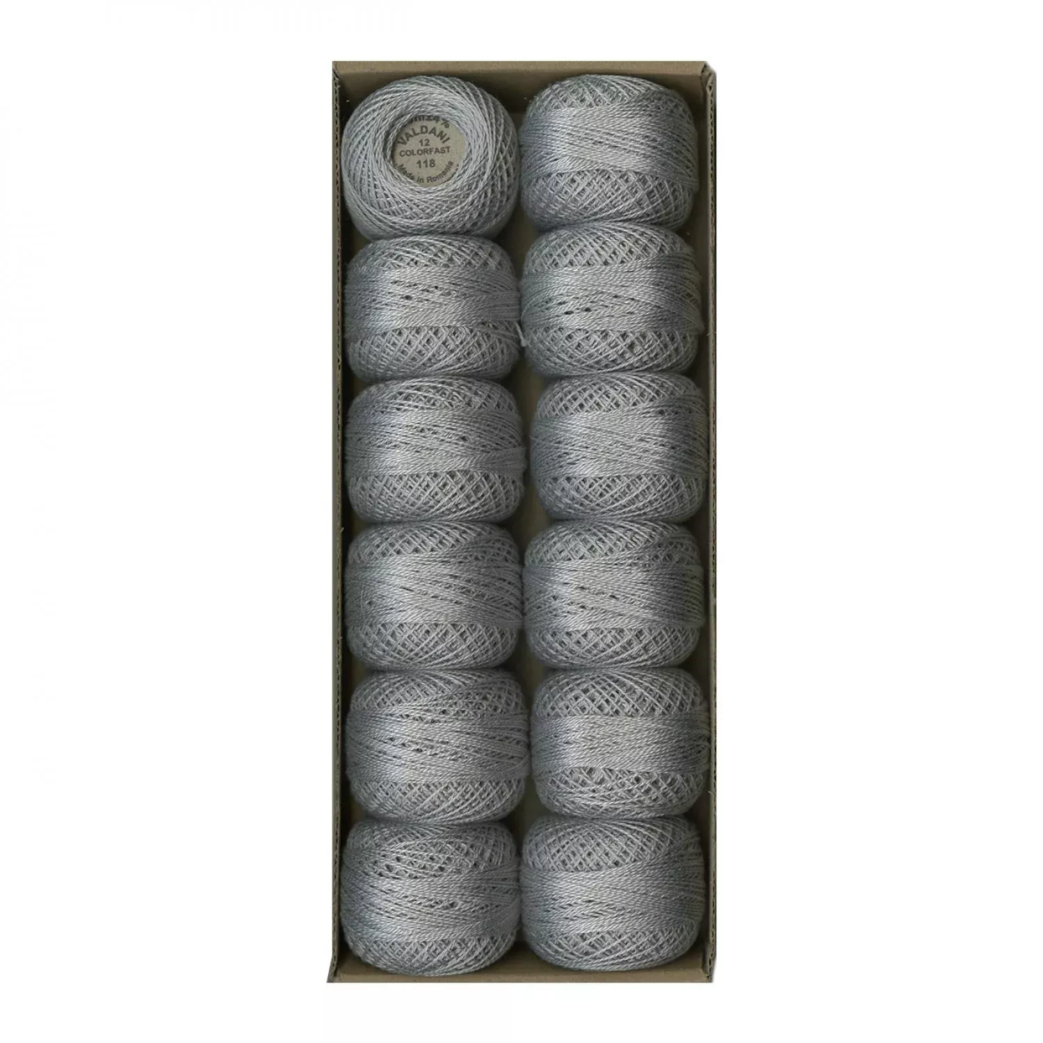 Valdani Pearl Cotton Size 12 Pearl Gray