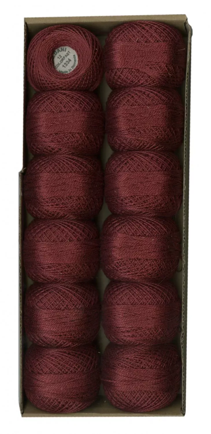 Valdani Pearl Cotton Size 12 Rusty Burgundy