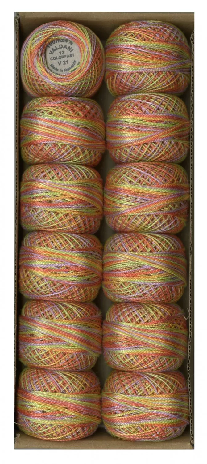 Valdani Pearl Cotton Size 12 Variegated Chimney Sparks