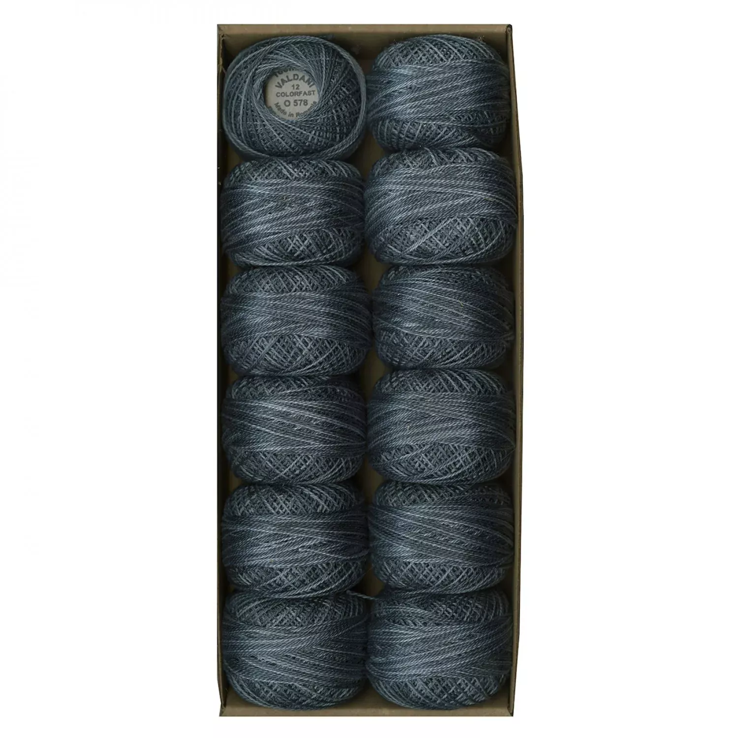 Valdani Pearl Cotton Size 12 Variegated Primitive Blue