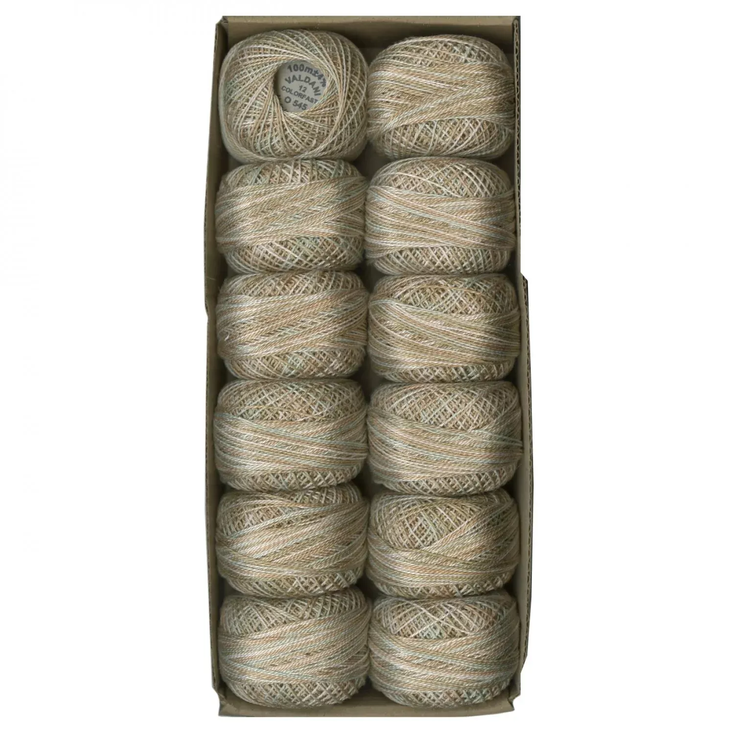 Valdani Pearl Cotton Size 12 Variegated Primitive White