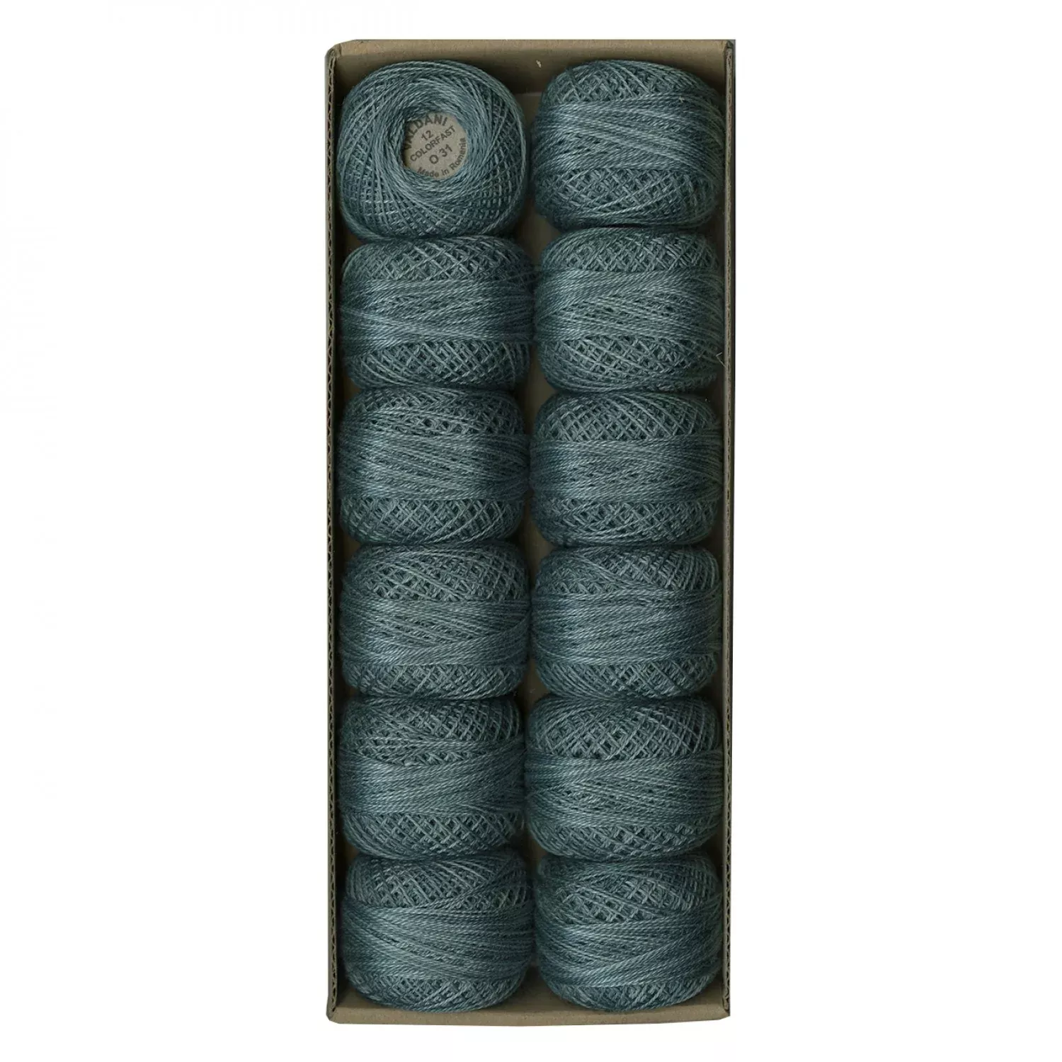 Valdani Pearl Cotton Size 12 Variegated Tealish Blue
