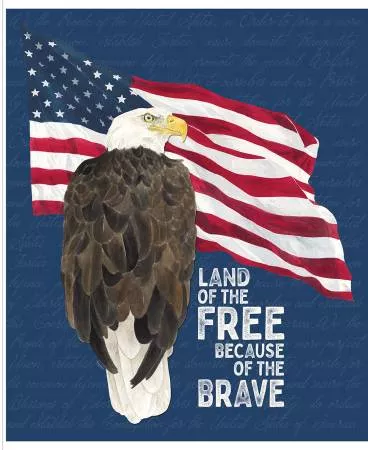 Valor Is Never Forgotten : 35" Land of the Free Panel - #P18886R-PANEL