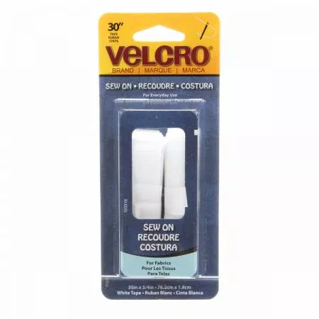 Velcro : Regular Duty Strip White 3/4" x 30" - #90030V - Velcro