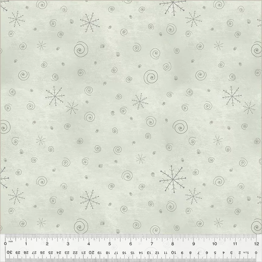 A Very Terri Christmas in Misty Snow Flurries by Windham Fabrics 54104-9