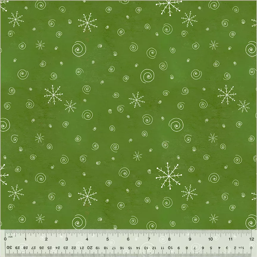 A Very Terri Christmas in Tree Snow Flurries by Windham Fabrics 54104-8