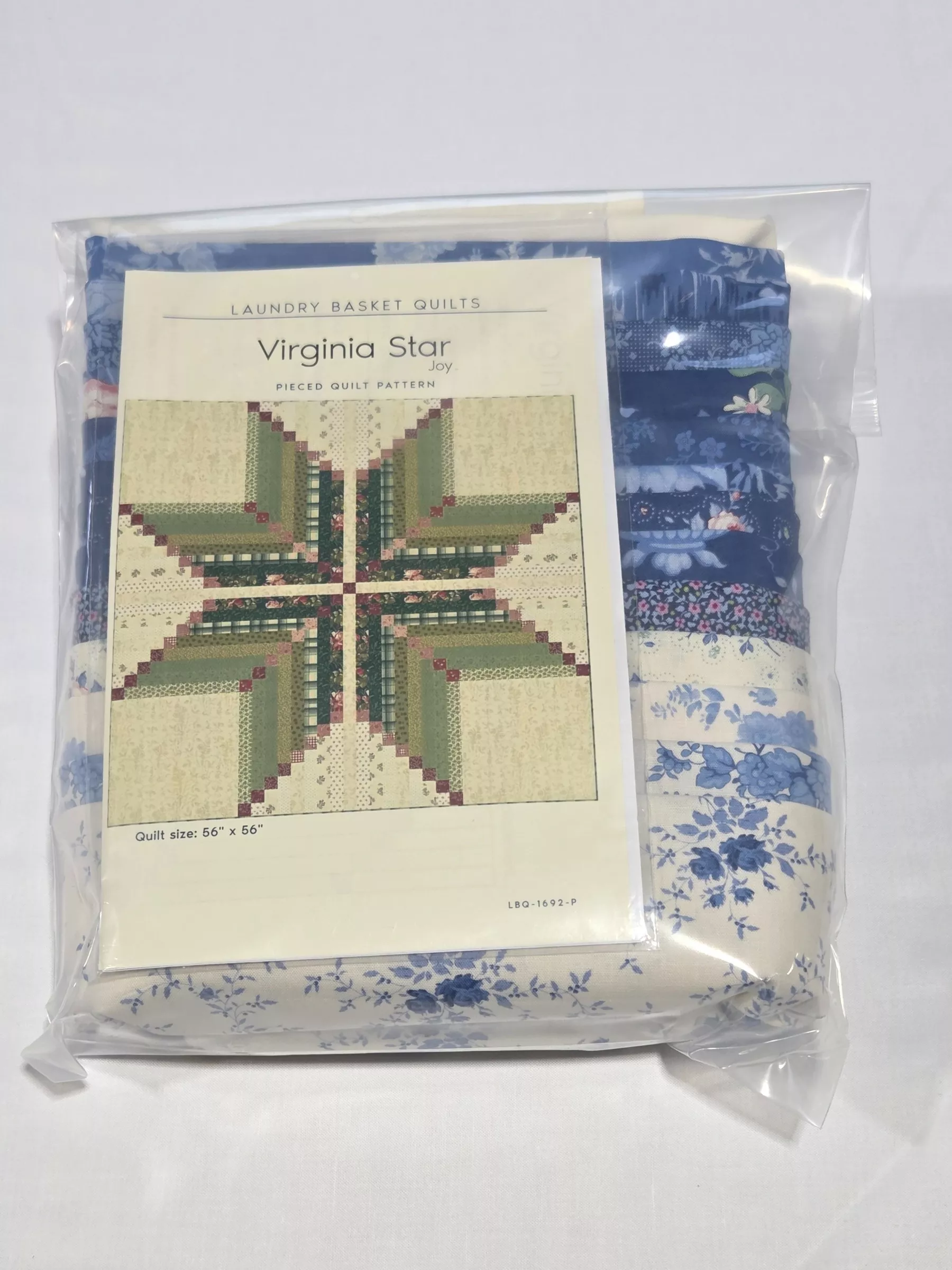Viginia Star Quilt Kit : 56" x 56" Featuring Something Blue by Tilda - #442747