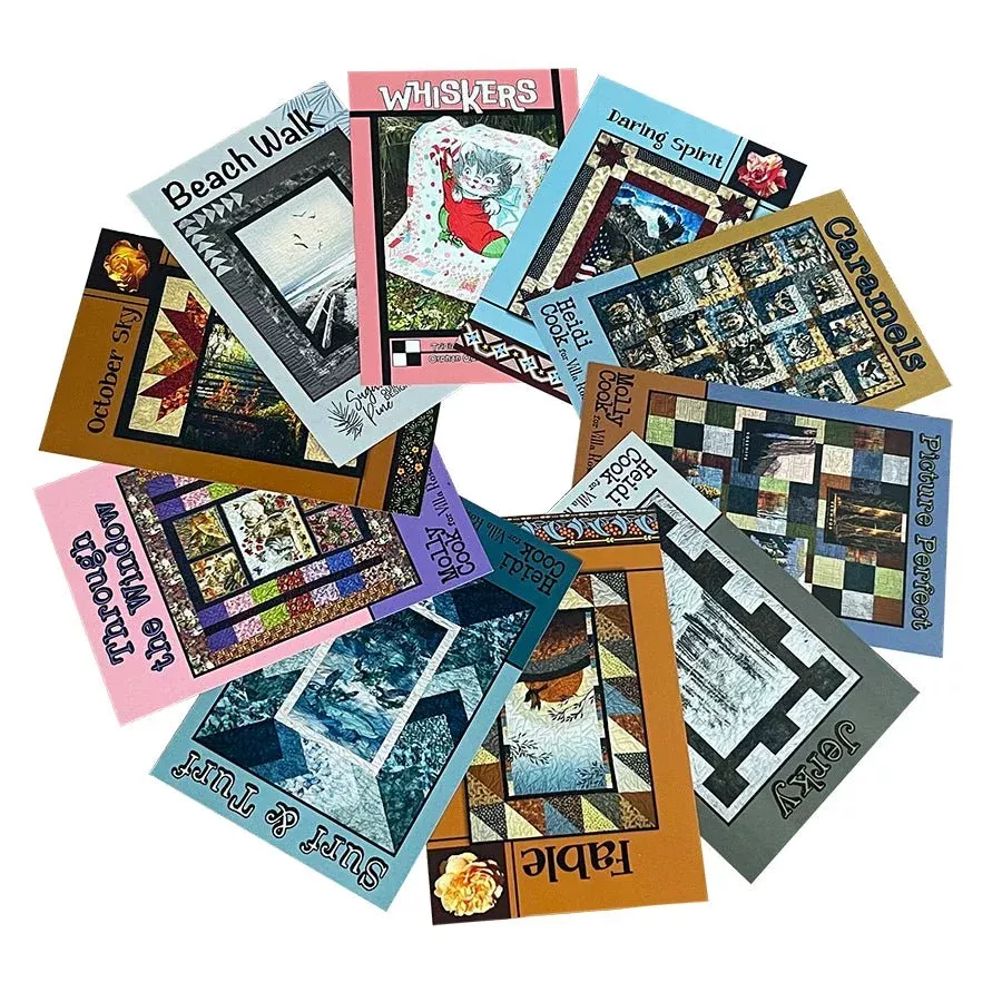 Villa Rosa Panel Quilt Pattern Bundle No. 1 – 10 Printed Quilt Patterns