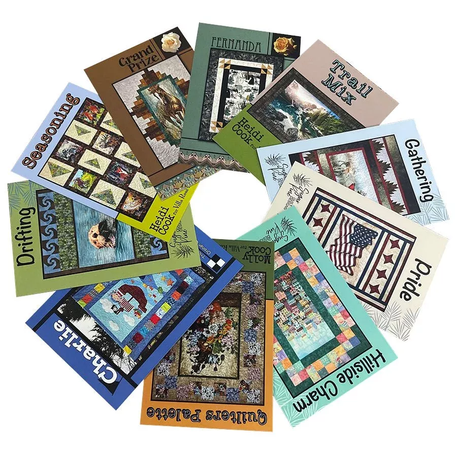 Villa Rosa Panel Quilt Pattern Bundle No. 2 – 10 Printed Quilt Patterns