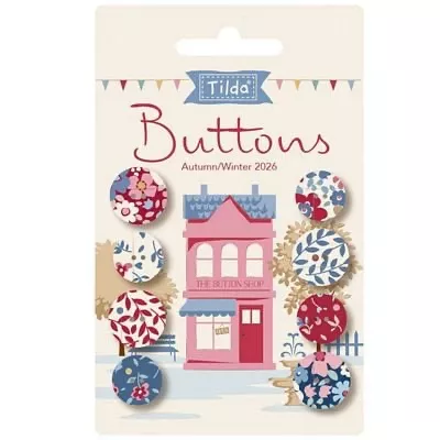 Village Life : Buttons Winter 4 pcs 0.55” (14 mm) - #TIL400081 - Tilda