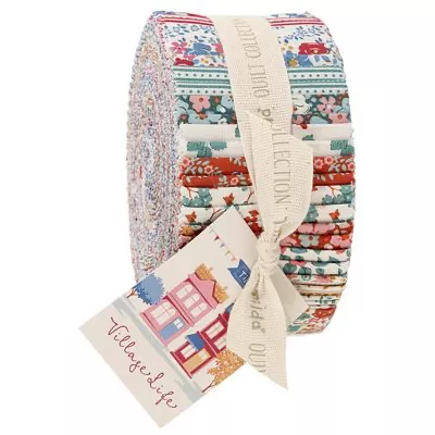 Village Life : Fabric Roll, 2.5” strips, 40pcs - #TIL300283 - Tilda