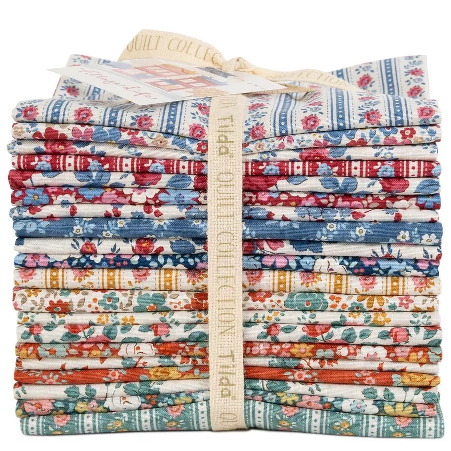 Village Life : Fat Quarter Bundle 20 fabrics 21 x 19 - #TIL300279 - Tilda