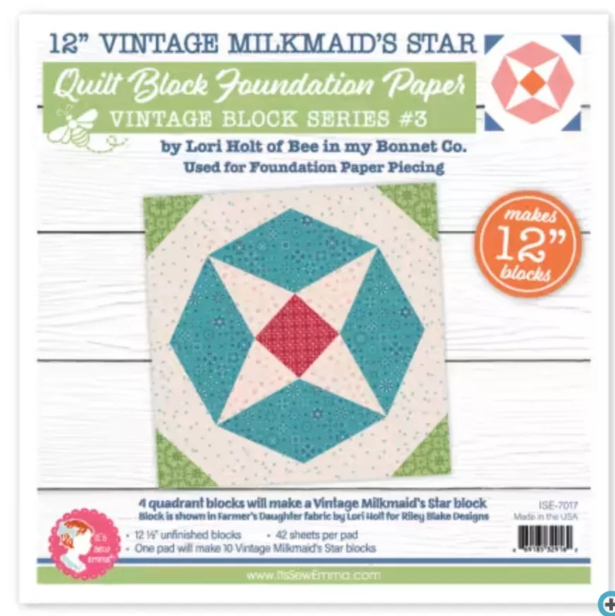 Vintage Milmaid Star Quilt 12"