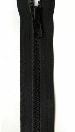 Vislon 1-Way Separating Zipper 24in Black