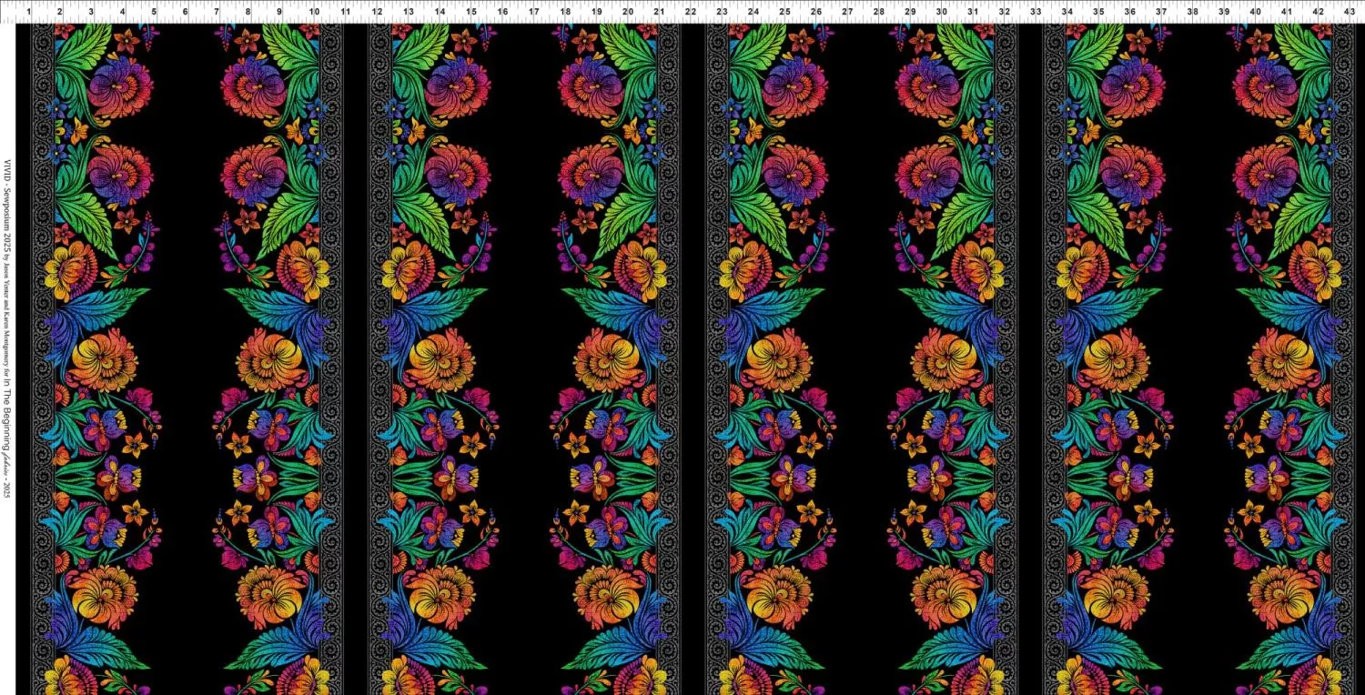 Vivid - Sewposium 25 - In The Beginning - Small Border - Multi 10VIV-1
