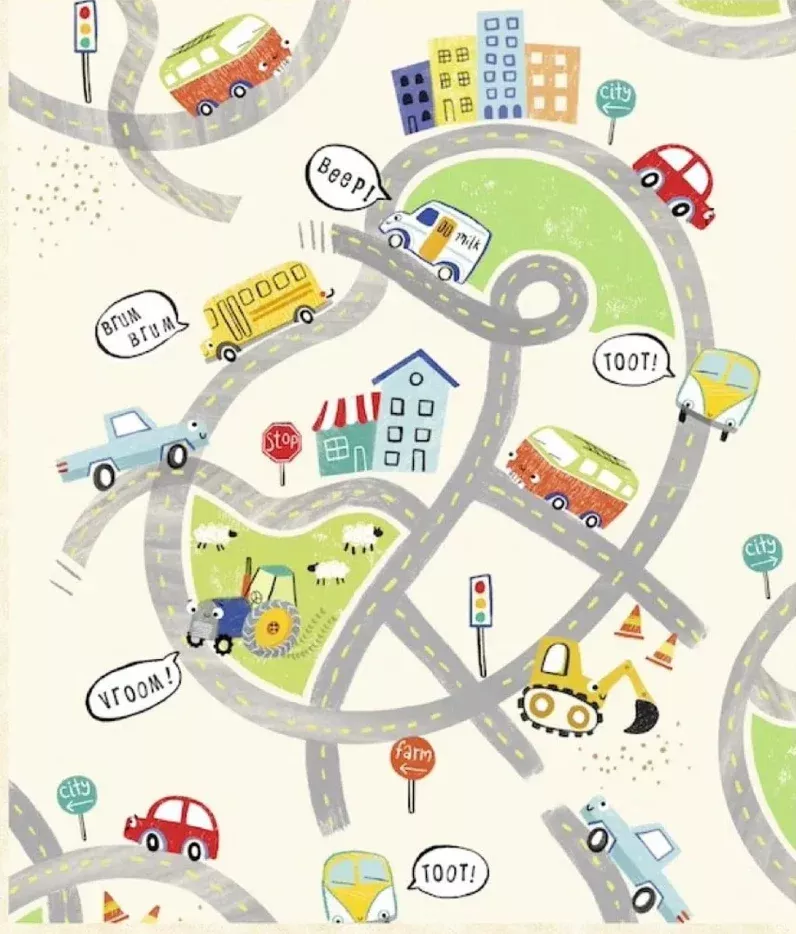 Vroom Vroom Play Mat approx 36x42