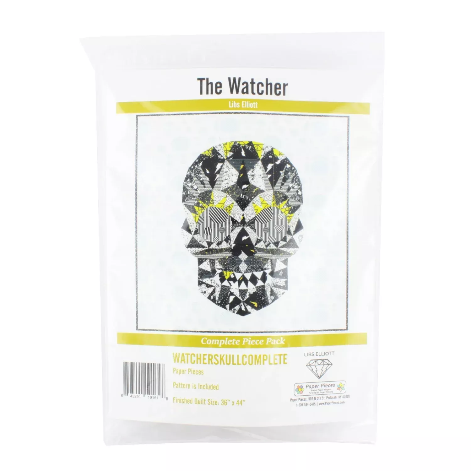 Watcher Skull EPP Quilt | Libs Elliott