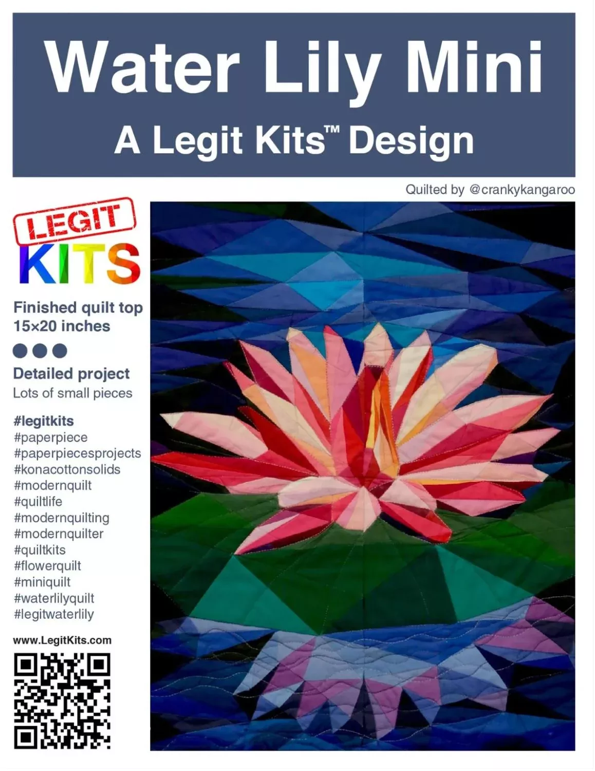 Water Lily Mini PATTERN - A Legit Kits Design #7