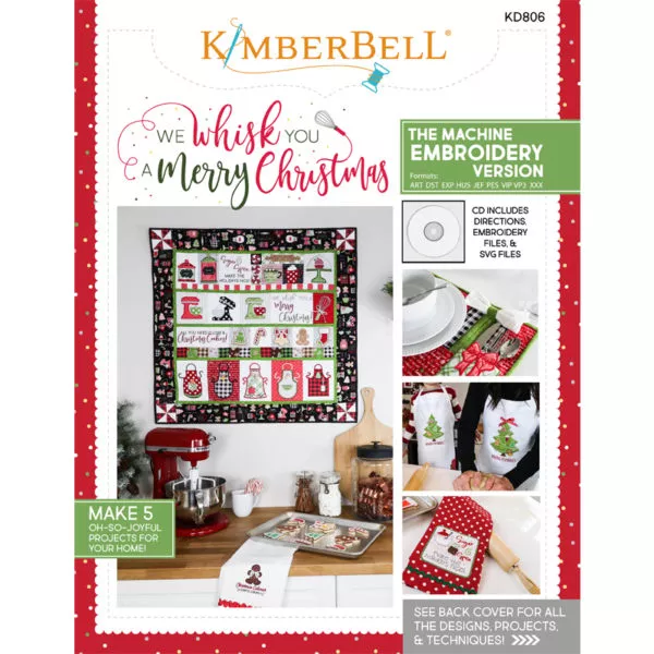 We Whisk You a Merry Christmas Machine Embroidery Version