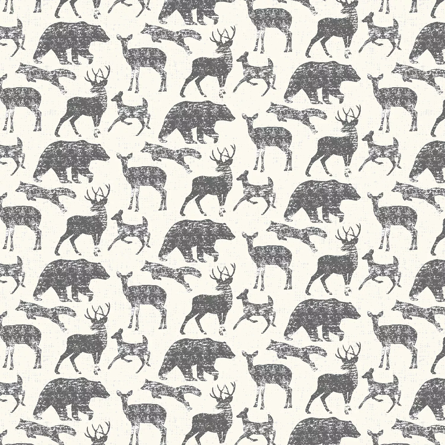 Weekend in the Mountains - Mountain Wildlife Woodland Grey | QP101-WG1
