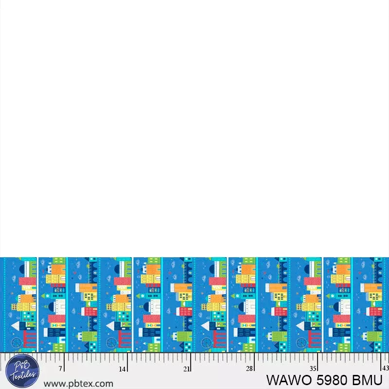 What A World - City Street Stripe Blue | WAWO05980-BMU