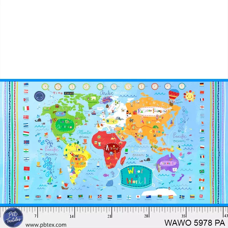 What A World - World Map Panel | WAWO05978-PA