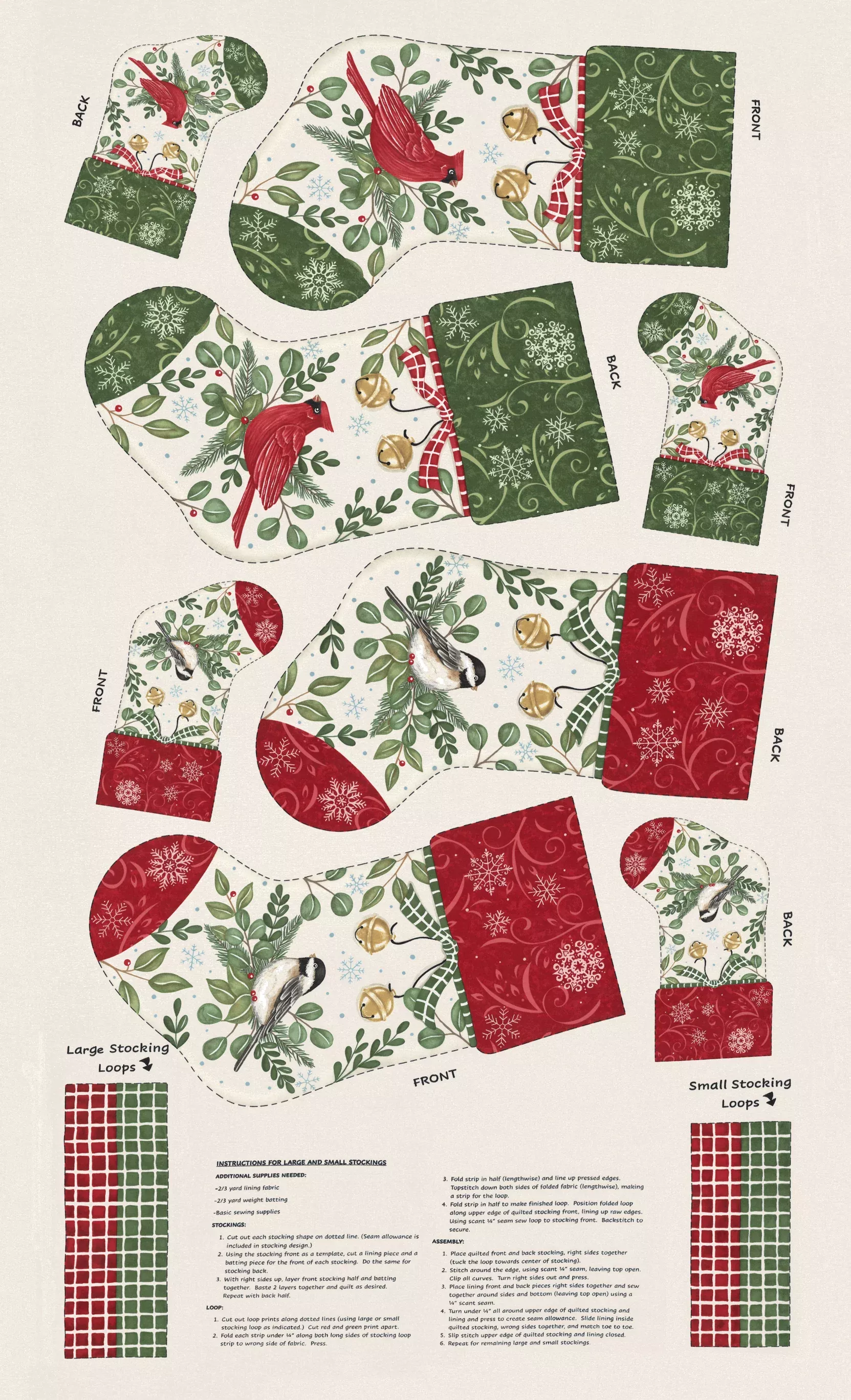 When Snow Falls 24" Stockings Panel