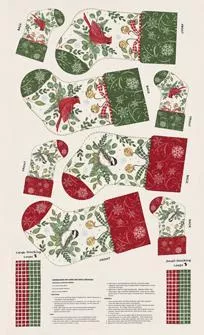When Snow Falls - Stocking PANEL - Moda - Snowy White 56179-11 - 24" x 43"