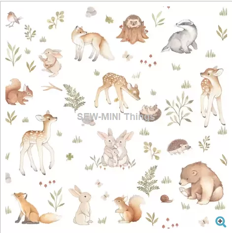 WHITE ENCHANTED WOODS FROM DEAR STELLA FABRICS