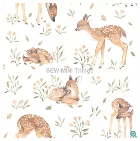 WHITE GENTLE HERD FROM DEAR STELLA FABRICS